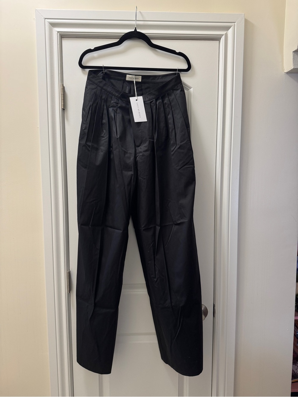 Men's Wide Leg Black Pleated Dress Pants- NWT